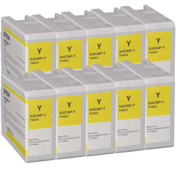 Epson C6000 / C6500 Tintenkartusche Gelb 10er Set